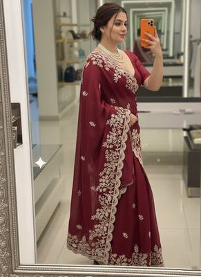party wear soft silk saree 3
