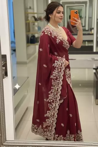party wear soft silk saree