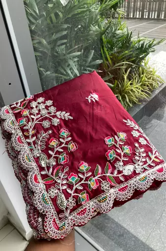 party wear soft silk saree