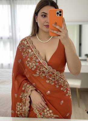 party wear soft silk saree 2