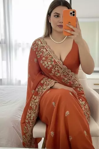 party wear soft silk saree