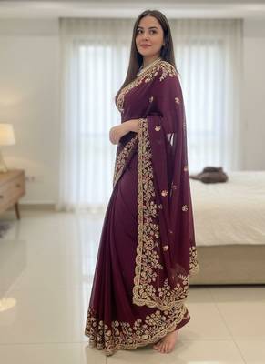 party wear soft silk saree 1