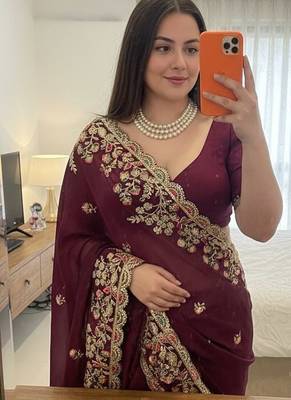 party wear soft silk saree 2