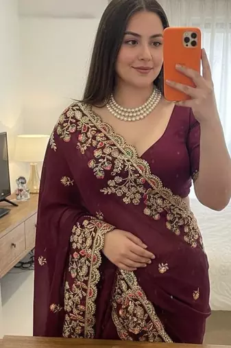 party wear soft silk saree