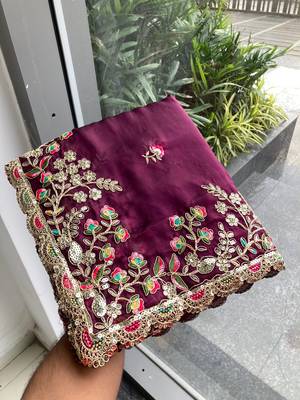 party wear soft silk saree 4