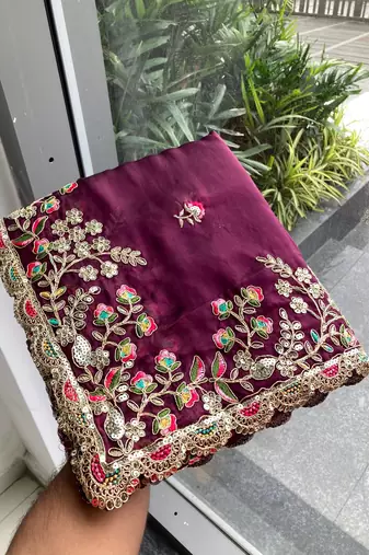 party wear soft silk saree