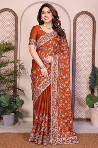 party wear soft silk saree