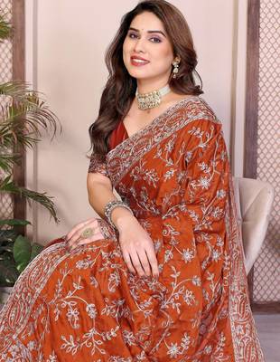 party wear soft silk saree 2