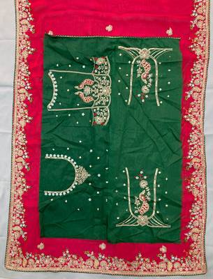 New party wear soft fendy chiffon silk saree 4