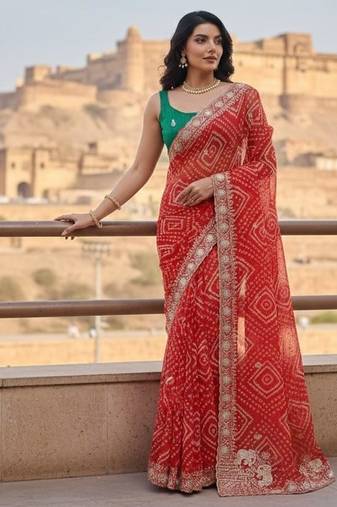  exclusive wedding wear georgette saree