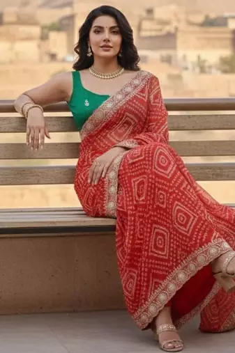 exclusive wedding wear georgette saree