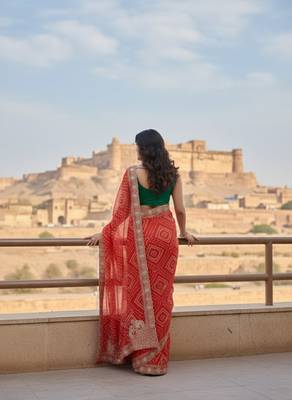 exclusive wedding wear georgette saree 3