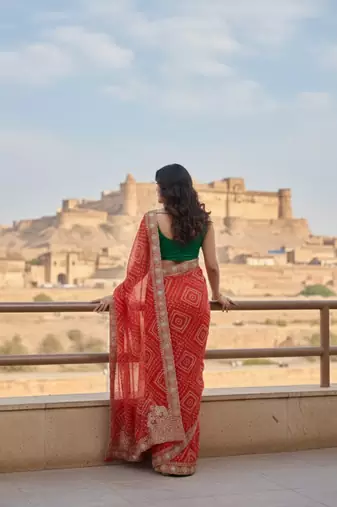 exclusive wedding wear georgette saree