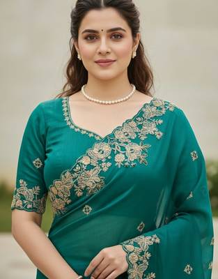 party wear soft silk saree 2