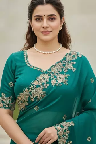 party wear soft silk saree