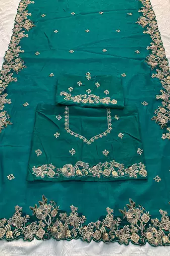 party wear soft silk saree