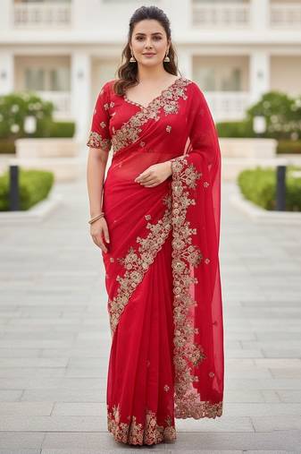 New trendy party wear soft silk saree