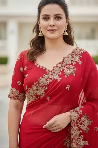 party wear soft silk saree