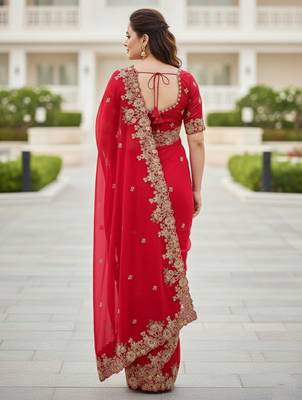 party wear soft silk saree 3