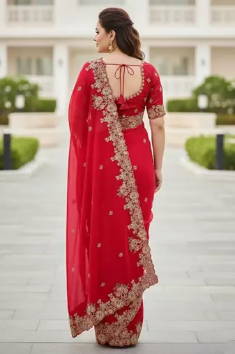 party wear soft silk saree