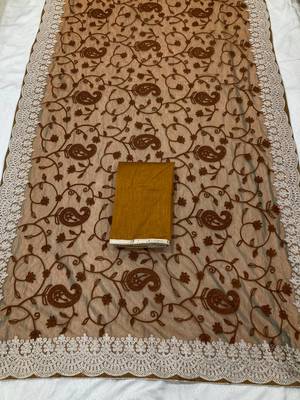 party wear two tone twill net saree 3