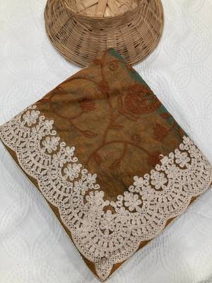 party wear two tone twill net saree 4