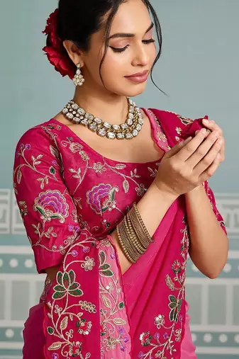 exclusive wedding wear georgette saree