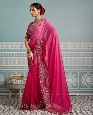exclusive wedding wear georgette saree 3
