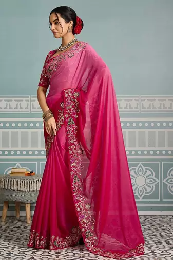 exclusive wedding wear georgette saree
