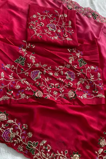 exclusive wedding wear georgette saree