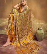 Elegant modal satin print saree with blouse 