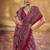 Elegant modal satin print saree with blouse 