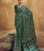 Elegant modal satin print saree with blouse 