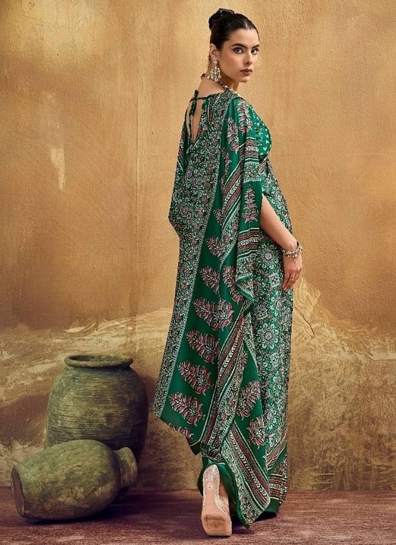 Elegant modal satin print saree with blouse 