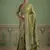 Olive Color Gold Zari Weaving Pashmina Silk Saree