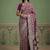 Plum Color Gold Zari Weaving Pashmina Silk Saree