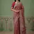 Rani Pink Color Gold Zari Weaving Pashmina Silk Saree