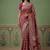Rani Pink Color Gold Zari Weaving Pashmina Silk Saree