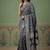 Teal Color Gold Zari Weaving Pashmina Silk Saree