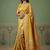 Yellow Color Gold Zari Weaving Pashmina Silk Saree