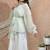 Bloomed mint with white dress jacket set