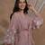 Bloomed nude jacket and dress set