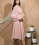 Bloomed peach jacket dress set