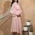 Bloomed peach jacket dress set