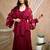 Bloomed maroon jacket with dress set