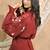 Bloomed maroon jacket with dress set