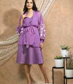 Bloomed lavender jacket dress set