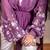 Bloomed lavender jacket white dress set