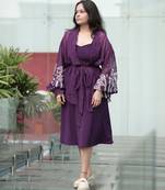Bloomed purple with dress set