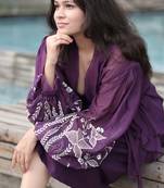 Bloomed purple with white dress set